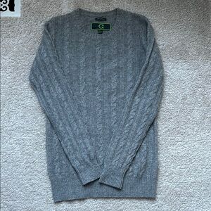 Gray Cable Knit Sweater
